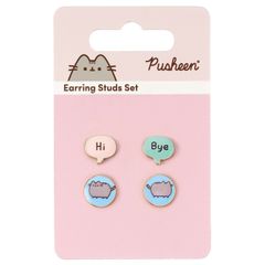 PUSHEEN - Hi & Bye - 2 Stud Earring Set-thumb-2