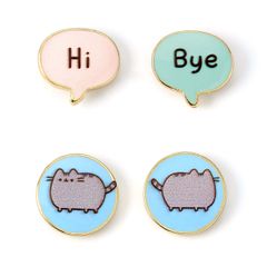 PUSHEEN - Hi & Bye - 2 Stud Earring Set-thumb-1