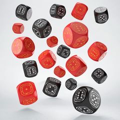 Fortress Compact D6 Dice Set Black&Red; (20)