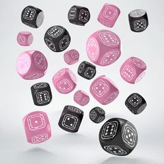 Fortress Compact D6 Dice Set Black&Pink; (20)