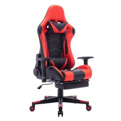 Gaming Καρέκλα Γραφείου Zeldo Με Κόκκινο PU