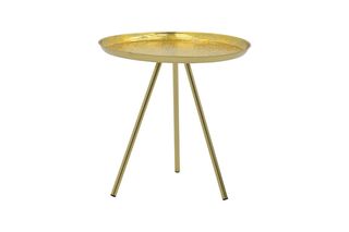 Βοηθητικό τραπέζι "JACKSIE" από μέταλλο σε γκρι/χρυσό χρώμα Φ41x43.5