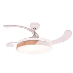 Eurolamp 300-25019 Λευκός Ανεμιστήρας Οροφής 132cm με Φως και Τηλεχειριστήριο