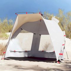 vidaXL Σκηνή Παραλίας 2 Ατόμων Αδιάβροχη Ταχείας Απελ. Γκρι