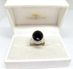  Vintage Ασημένιο 925 δαχτυλίδι με πέτρα Onyx  Α9516 ΤΙΜΗ 45 ΕΥΡΩ
