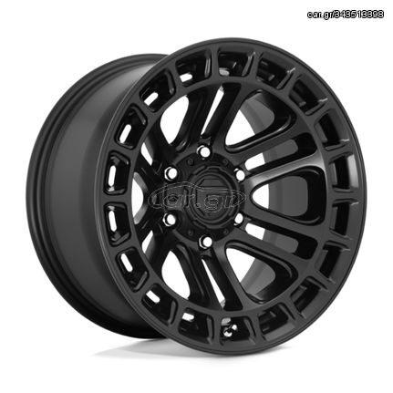 Fuel 1PC D718 Heater Matt Black 17x9 4X4