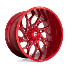 Fuel 1PC D742 Runner Candy Red Milled 22x10 4X4