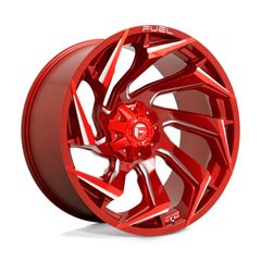 Fuel 1PC D754 Reaction Candy Red Milled 20x10 4X4