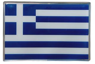 GREECE ΑΥΤΟΚΟΛΛΗΤΗ ΕΛΛΗΝΙΚΗ ΣΗΜΑΙΑ 10 X 6,8 cm ΜΠΛΕ/ΛΕΥΚΟ/ΧΡΩΜΙΟ ΜΕ ΕΠΙΚΑΛΥΨΗ ΣΜΑΛΤΟΥ- 1 ΤΕΜ.