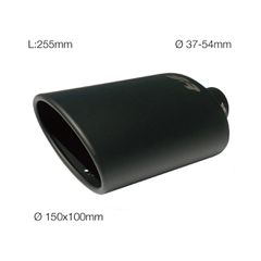 ΑΚΡΟ (ΜΠΟΥΚΑ) ΕΞΑΤΜΙΣΗΣ ΜΑΥΡΟ ΜΑΤ Φ37-54 mm (ΜΗΚΟΣ 255 mm/ΔΙΑΜΕΤΡΟΣ ΕΞΩΤΕΡΙΚΗ 150x100mm) SIMONI RACING - 1 τεμ.