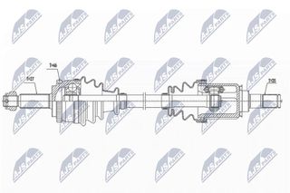 ΗΜΙΑΞΟΝΙΟ ΑΡΙΣΤΕΡΟ KIA CEED 495011H010 495011H011 1.4,1.6 06-12, PRO CEE'D 1.4,1.6 08-12  Παρατηρήσεις:27/25 L=666MM ABS
