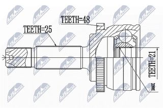 49500B9000 49526C8001 ΜΠΙΛΙΟΦΟΡΟΣ ΕΞΩΤΕΡ HYUNDAI I20 1.2 14-, I10 II/III 1.0 13-Παρατηρήσεις:21/52,5MM/25 L=148MM ABS48T