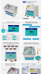 Ultrasonic Cleaner Μηχανήματα Καθαρισμού με Υπερήχους 600ml/800ml/2L/3L/6L/15L/30L Αμερικανικής Κατασκευής-thumb-4