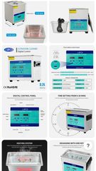 Ultrasonic Cleaner Μηχανήματα Καθαρισμού με Υπερήχους 600ml/800ml/2L/3L/6L/15L/30L Αμερικανικής Κατασκευής-thumb-5