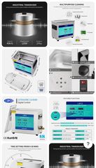 Ultrasonic Cleaner Μηχανήματα Καθαρισμού με Υπερήχους 600ml/800ml/2L/3L/6L/15L/30L Αμερικανικής Κατασκευής-thumb-6