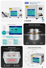 Ultrasonic Cleaner Μηχανήματα Καθαρισμού με Υπερήχους 600ml/800ml/2L/3L/6L/15L/30L Αμερικανικής Κατασκευής-thumb-9