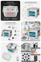 Ultrasonic Cleaner Μηχανήματα Καθαρισμού με Υπερήχους 600ml/800ml/2L/3L/6L/15L/30L Αμερικανικής Κατασκευής-thumb-10