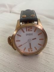 OOZOO STEEL BROWN LEATHER STRAP