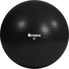 Gym Ball 55cm (Μαύρη) Anti-Burst 900gr OPTIMUM