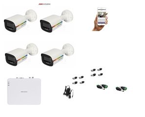 ΣΕΤ  1x HIKVISION - DS-7104HGHI-K1(S)  4 x HIKVISION -DS-2CE10DF8T-F  1)μετασχηματιστής 5Α 12VOLT  BNC ΕΙΚΟΝΑΣ & ΤΡΟΦΟΔΟΣΙΑΣ