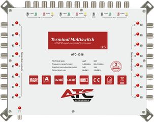 ATC ΠΟΛΥΔΙΑΚΟΠΤΗΣ ATC-1316 (3 Sat + 1 Ter / 16 Εξόδοι)