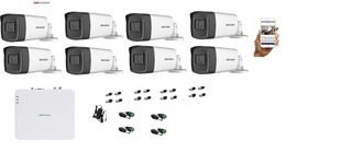 ΣΕΤ  1x HIKVISION - iDS-7108HQHI-M1(S)  8 x HIKVISION -DS-2CE17H0T-IT5F  1)μετασχηματιστής 5 Α 12VOLT  BNC ΕΙΚΟΝΑΣ & ΤΡΟΦΟΔΟΣΙΑΣ