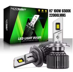 NOVSIGHT H7 Λάμπες LED CANBUS 12V/24V 100W 22000LM 6500K IP68 A500 N76 2 X 50W