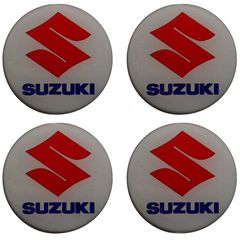 Αυτοκόλλητα Κέντρου Ζαντών Suzuki Από Σμάλτο 60mm Set 4 Τεμάχια