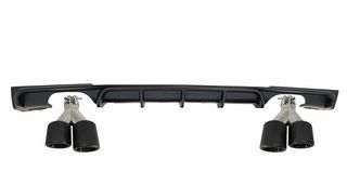 ΠΙΣΩ ΣΠΟΙΛΕΡ Rear Valance Diffuser Twin Double Outlet with Exhaust Muffler Tips Carbon Fiber Matte BMW 3 Series F30 F31 (2011-up) M Design