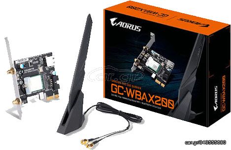 Κάρτα Δικτύου Aorus Gigabyte GC- WBAX200 Wi Fi 6 (2400 Mbps) PCI- e Dual Band 2,4 Ghz & 5 Ghz