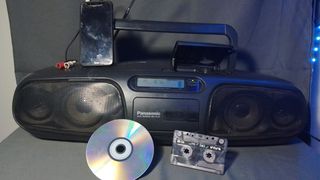 Panasonic RX-DS45 Made in Japan 1991 BoomBox δοκιμασμένο λειτουργούνε τα πάντα fm radio cd Aux in Mic in  tape κασέτα δέχεστε τηλεχειριστήριο 