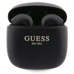 Guess GUTWST26PSK TWS Bluetooth headphones + docking station - black Classic EST Logo