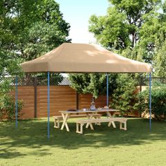 Τέντα Εκδηλώσεων Πτυσσόμενη Pop-Up Μπεζ 410x279x315 εκ. 4005007