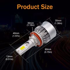 Λάμπα Led C6 H11 36Watt 6500K 12V DC πλήρες set （Τιμή Ζεύγους)-thumb-1
