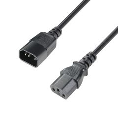 Adam Hall Cables 4 STAR PLK 0300 Power Cable | Adam Hall® IEC C13 x IEC C14 | 3 m - ArtSound and Lights