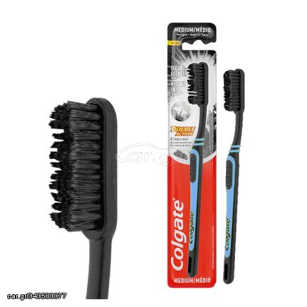 ΟΔΟΝΤΟΒΟΥΡΤΣΑ COLGATE CHARCOAL DOUBLE ACTION ΜΠΛΕ ΜΕΤΡΙΑ