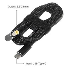 Καλώδιο Τροφοδοσίας - Power Adapter Charging Cable USB Type-C Converter to 5.5mm*2.5mm 45W 65W 90W 100W ( Κωδ.1-DCCRD045 )