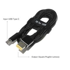 Καλώδιο Τροφοδοσίας - Power Adapter Charging Cable USB Type-C Converter to Lenovo Square Slim Tip Plug 45W 65W 90W 100W ( Κωδ.1-DCCRD046 )