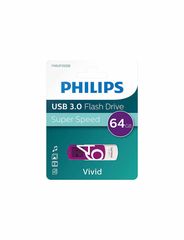 Philips Vivid 64GB USB 3.0 Stick Μωβ