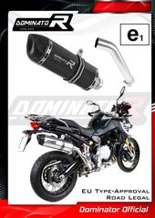 Dominator Εξάτμιση Τελικό HP1 Black S.Steel/Carbon End BMW F 850 GS Adventure 2018 - 2020 Με Προδιαγραφές Θορύβου(Περιλαμβάνει Σιγαστήρα)