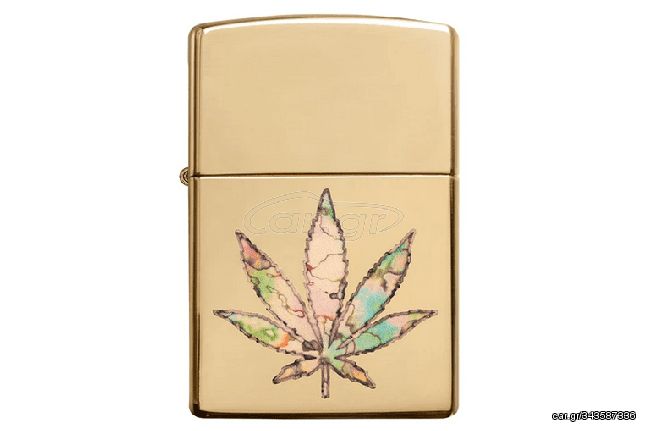 Pot Leaf Fusion Design Zippo