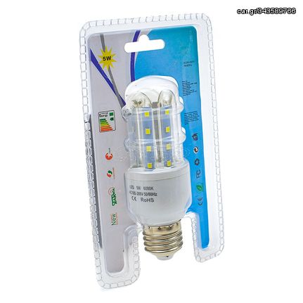 Λάμπα LED E27 5W 165-265V 6000k