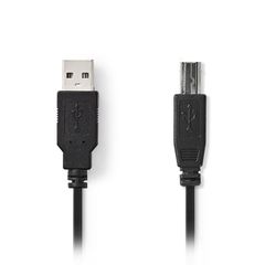 NEDIS USB 2.0 A MALE TO B MALE CCGT60100BK30 3M