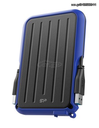 SILICON POWER εξωτερικός HDD Armor A66, 2TB, USB 3.2, μπλε