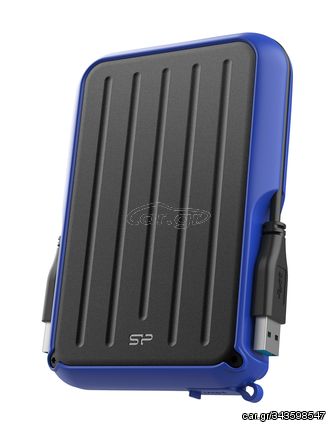 SILICON POWER εξωτερικός HDD Armor A66, 4TB, USB 3.2, μπλε