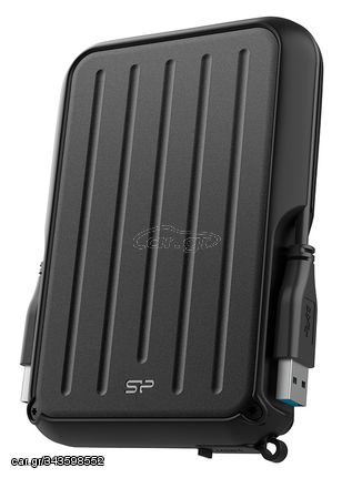 SILICON POWER εξωτερικός HDD Armor A66, 2TB, USB 3.2, μαύρος