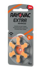 RAYOVAC μπαταρίες ακουστικών βαρηκοΐας 13MF, mercury free, 1.4V, 6τμχ