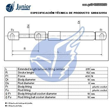 Αμορτισέρ Παγκάζ BMW 6 Series Cabrio / 2dr ( F12 ) 2011 - 2015  640 d  ( N57 D30 B  ) (313 hp ) Πετρέλαιο #155108305