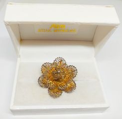Vintage καρφίτσα φιλιγκράν με σχέδιο λουλούδι (Μ) Α9526 ΤΙΜΗ 55 ΕΥΡΩ