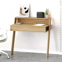 Γραφείο εργασίας Cowork Megapap χρώμα φυσικό οξιάς 94x50x91εκ.